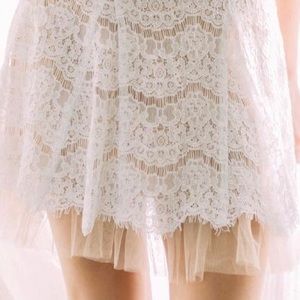 Francesca romantic Arabelle lace halter dress